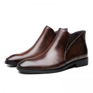 Botas dos tonos de cuero