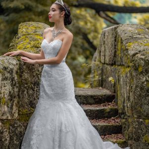 Vestido de Novia corte sirena blanco